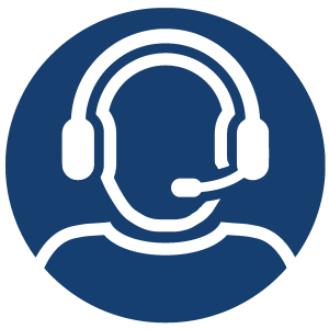 An icon features the outline of a person's head and shoulders, wearing a headset with a microphone.